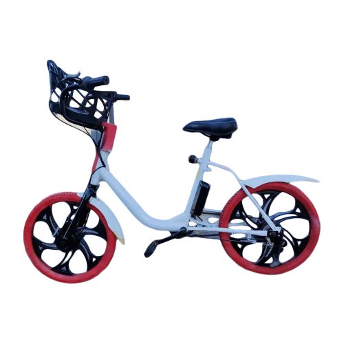Uhlíková 20" elektrické mestské bicykle s košíkom