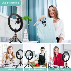 Hakutatz selfie lampa na stojane, 9"