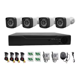   4 kamerás AHD megfigyelő rendszer – 1080P (2MP) kültéri kamerák, éjjellátás, P2P távoli elérés, PAL