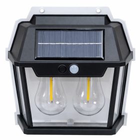   Dupla LED-es, napelemes, mozgásérzékelős kültéri világítás