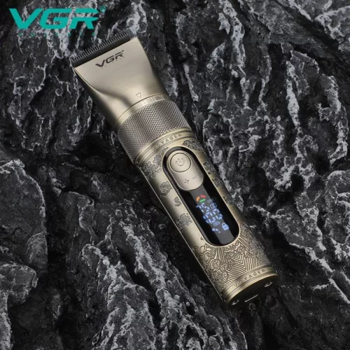 VGR V-659 Professzionális Hajvágó – Kerámia és porfém ötvözetű pengével, Zoom Wheel állítás, IPX7 vízálló, 6500–7500 RPM, 300 perc üzemidő