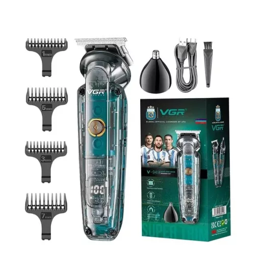 VGR V-949 Professzionális többfunkciós trimmelő – szakáll-, fül- és orrszőrvágó, vízálló, digitális kijelző
