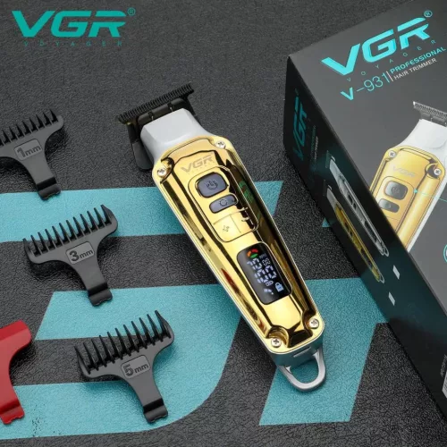 VGR V-931 Profesionálne strihače vlasov s digitálnym displejom, 5500–7000 ot./min, prevádzková doba 240 minút, akumulátor 1600 mAh