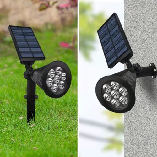 Prenosná solárna lampa s 7 LED diódami, studená biela