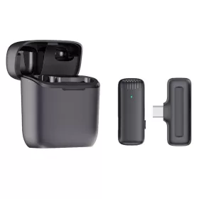   V bunke je text: "J11 bezdrôtový mikrofón, pre podcasty a streamovanie".