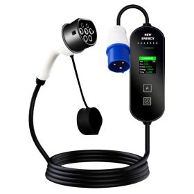   Nová mobilná nabíjacia stanica pre elektrické vozidlá a iné vozidlá AC, 32A, 5 m, EV 7 kW, s konektorom typu 2.