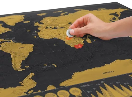 Stierateľná mapa sveta pre cestovateľov – Darujte takúto stierateľnú mapu a inšpirujte svojich blízkych k objavovaniu sveta!
