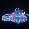 5 metrový RGB LED pás s napájacím adaptérom a diaľkovým ovládačom.