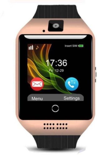 Raketa hodinky so zahnutým displejom zlatá-čierna