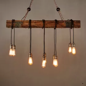 Séria drevených LED svietidiel v štýle Vintage Loft
