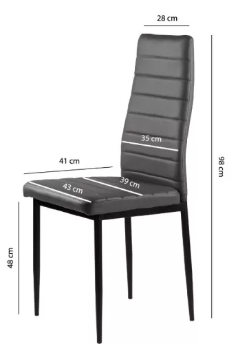 Zelená jedovatá stolička do obývačky/jedálne, 4 kusy, čierne nohy.