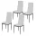 Biela stolička do obývačky/jedálne, 4 ks