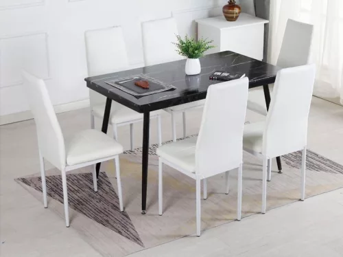 Biela stolička do obývačky/jedálne, 4 ks