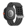 V bunke je text: A25 Ultra Smartwatch čierny ciferník - oranžový, čierny silikónový remienok