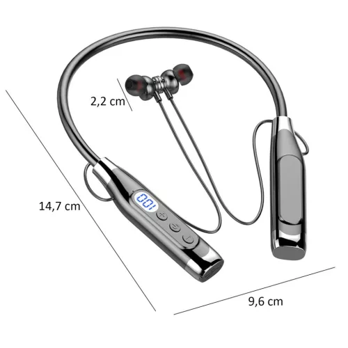 Bezdrôtové bluetooth športové slúchadlá ProBass, čierne.
