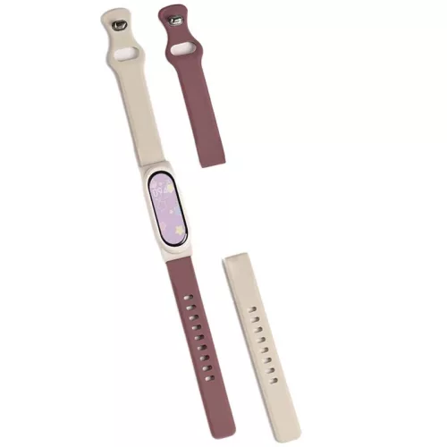 V bunke je text: ApriFit inteligentný náramok v broskyňovej farbe - Štýl a Technológia.