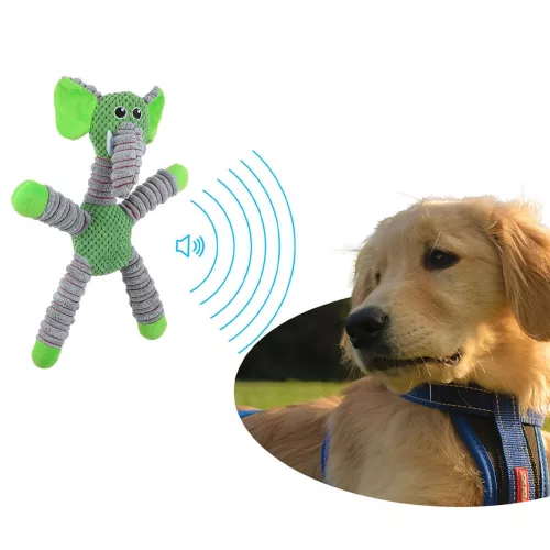 Plyšový sloník hračka pre psov s pípajúcim zvukom - extra silný - 42 cm