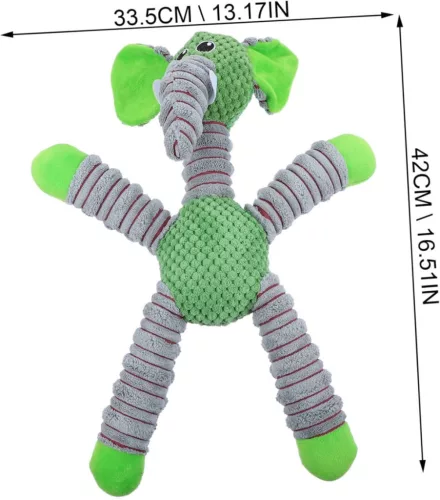 Plyšový sloník hračka pre psov s pípajúcim zvukom - extra silný - 42 cm