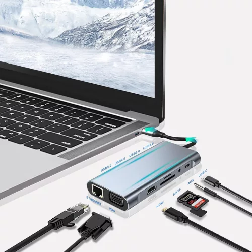 USB Type-C HUB – 11-portový rozbočovač