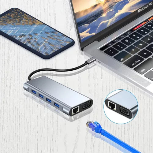 USB Type-C HUB – 11-portový rozbočovač