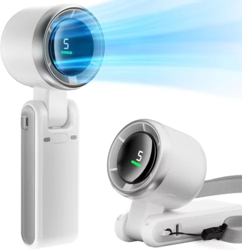 Mini ručný ventilátor - Nastaviteľná rýchlosť, vysoký výkon, prenosné prevedenie.