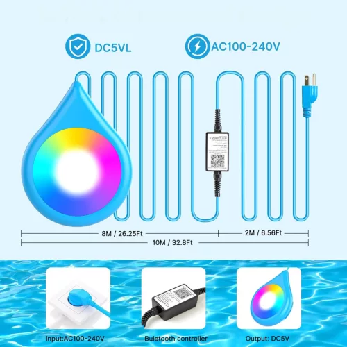 AquaBeat inteligentná RGB lampa do bazéna