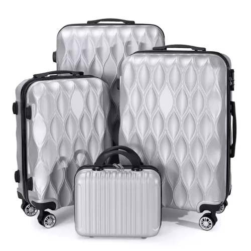 Súprava cestovných kufrov 4 ks sivá