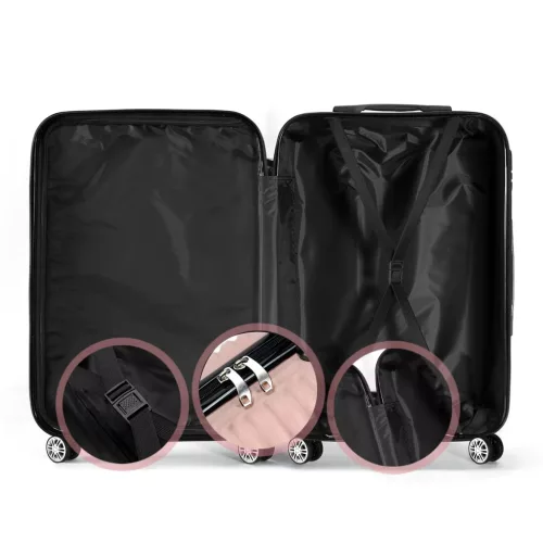 Súprava cestovných kufrov 4 ks sivá