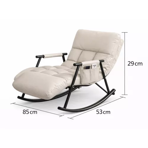 RelaxRocker világos fehér hintaszék