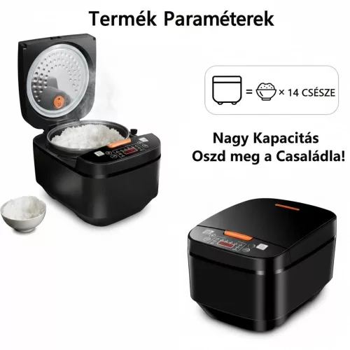 5-litrový multifunkčný ryžovar a multicooker – s 10 programami varenia, časovačom a nepriľnavou vnútornou nádobou - výhodná cena
