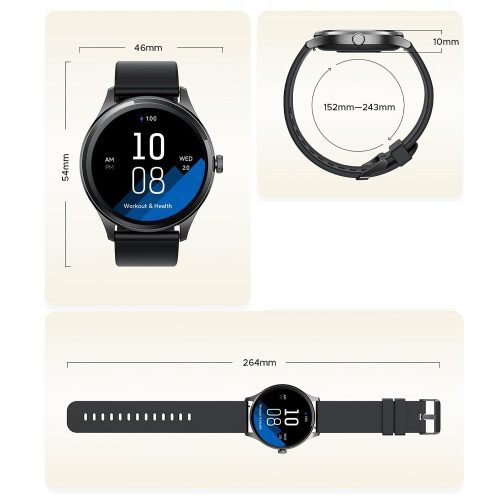 Laxasfit GT2 inteligentné hodinky, strieborné