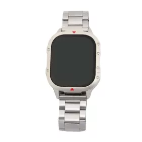   ZTfit ZT09-HM  Strieborné inteligentné hodinky, strieborný silikón, strieborný kov, hnedý kožený remienok