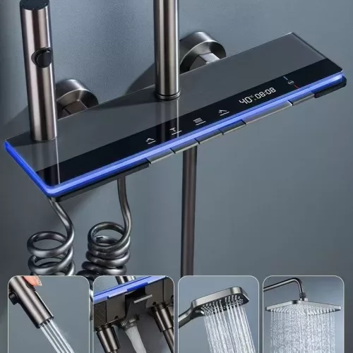 Prémium okos zuhanyrendszer digitális kijelzővel