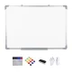 Magnetická biela tabuľa – tabuľa na zavesenie na stenu s možnosťou stierania, vhodná do domácnosti, kancelárie a na výučbu, 60 x 90 cm