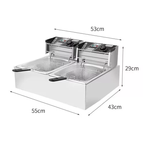 12-litrová elektrická fritéza – 2 × 2500 W
