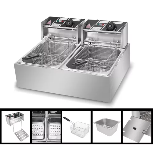 12-litrová elektrická fritéza – 2 × 2500 W