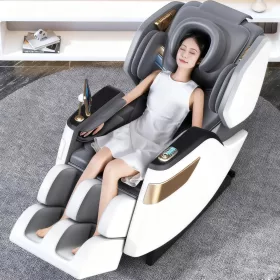 Masážne kreslo Tokyo Premium v béžovo-sivej farbe