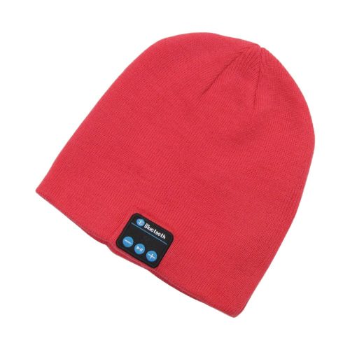 Červená bluetooth čiapka - Počúvajte hudbu ľahko aj v zimných mesiacoch.