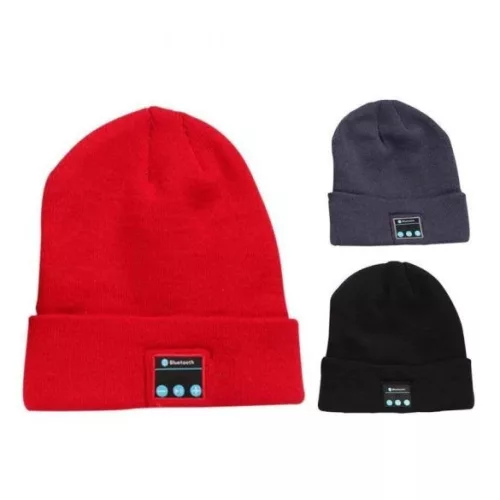 Červená bluetooth čiapka - Počúvajte hudbu ľahko aj v zimných mesiacoch.