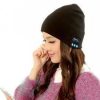 Čierna bluetooth čiapka - Počúvajte hudbu ľahko aj počas zimných mesiacov.