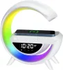 Mini multimediálny reproduktor s Bluetooth, bezdrôtová nabíjacia podložka, budík, RGB LED lampa