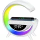 Mini multimediálny reproduktor s Bluetooth, bezdrôtová nabíjacia podložka, budík, RGB LED lampa