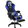 Stolička pre hráčov Likeregal 920 s opierkou na nohy modrá