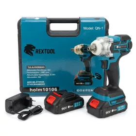 RexTool Basic vŕtačka s dvojitým akumulátorom