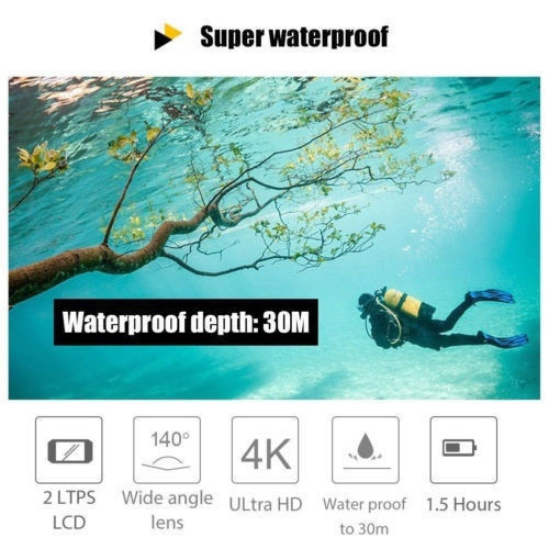 4K Ultra HD WiFi športová kamera