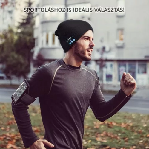 Modrá čiapka s Bluetooth