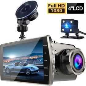 Autokamera V5 s dvojitým objektívom a HD displejom