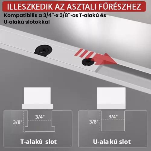 A HONGDUI HD-MG21 precíziós derékszögmérő asztali fűrészekhez 