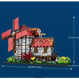   Stavebnica Stredoveký Veterný Mlyn – Veľký Model Budovy (2296 dielikov) - výhodná cena