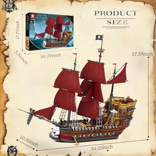 Reobrix Queen Anna’s Revenge Kalózhajó Építőkészlet (3066 Darab)